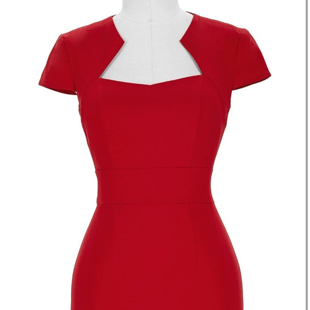 Grace Karin Womens 50s 60s Vintage Pencil Dress Bodycon Cap Sleeve Dress NTW Med